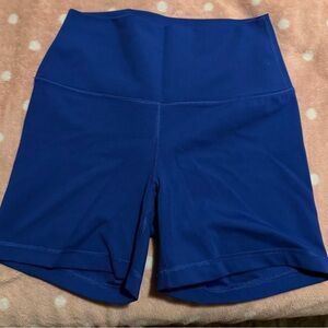 Lux High-Waist Bike Shorts in Deep Blue
